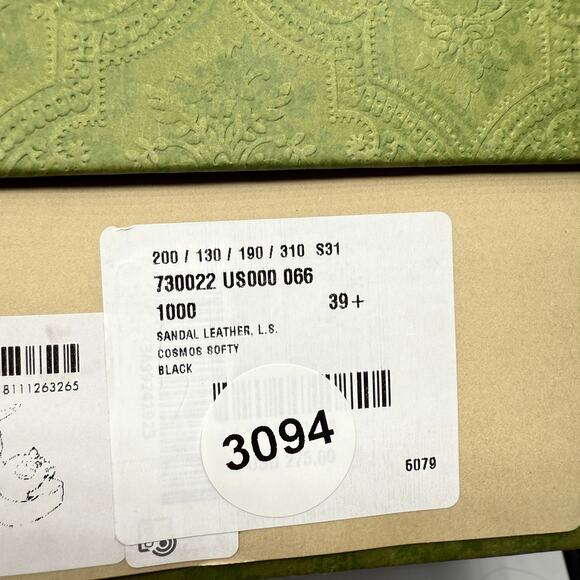 Gucci Interlocking G Platform High Heel Sandal Black Leather Cosmo Softy EU39 .5 - Picture 12 of 12